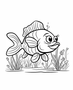 coloriage Poisson pour enfant de à imprimer