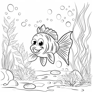 coloriage Poisson et dessins