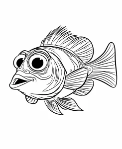 coloriage Poisson pour enfant de 7 ans