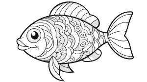 coloriage Poisson en ligne pour enfant
