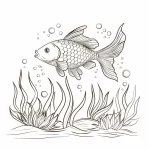 coloriage Poisson pour enfant de à imprimer