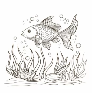 coloriage Poisson pour enfant de à imprimer