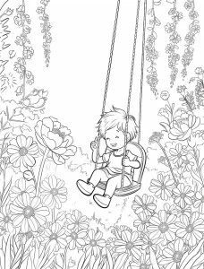 coloriage Printemps à imprimer pour enfant de 3 ans
