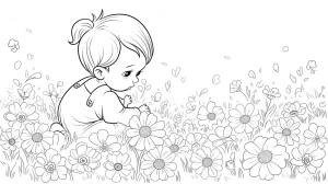 coloriage Printemps a colorier en ligne