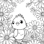 coloriage Printemps pour enfant de 2 ans