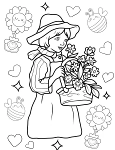 coloriage Printemps à imprimer pour enfants
