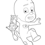 coloriage Pyjamasque à imprimer pour enfant de 3 ans