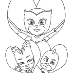 coloriage Pyjamasque à imprimer pour enfant de 7 ans
