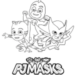 coloriage Pyjamasque à imprimer pour enfant de 2 ans