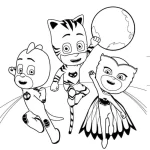 coloriage Pyjamasque à imprimer pour enfant de 6 ans