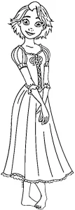 coloriage Raiponce à imprimer pdf gratuit