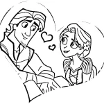 imprimer coloriage Raiponce gratuit
