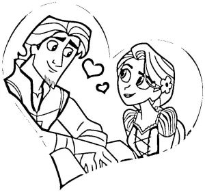 imprimer coloriage Raiponce gratuit