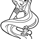 coloriage Raiponce pour enfant a imprimer gratuit