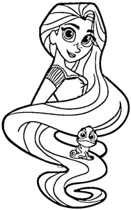 coloriage Raiponce pour enfant a imprimer gratuit