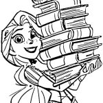 coloriage Raiponce à imprimer pour enfant de 8 ans