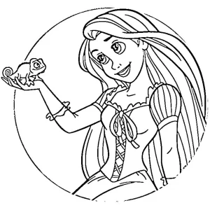 coloriage Raiponce a colorier en ligne gratuitement
