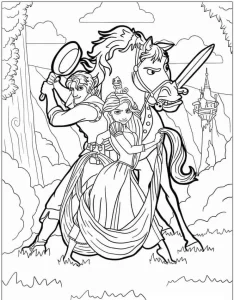coloriage Raiponce à imprimer pour enfants