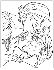 coloriage Raiponce a telecharger