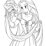 coloriage Raiponce à imprimer pour enfants