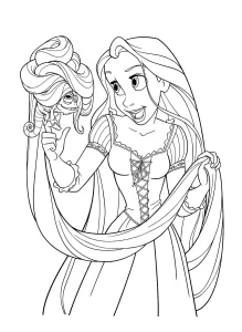 coloriage Raiponce à imprimer pour enfants