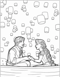 coloriage Raiponce a dessiner et imprimer