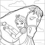 coloriage Raiponce gratuit à imprimer