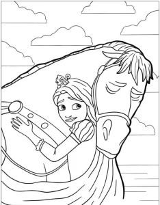 coloriage Raiponce gratuit à imprimer