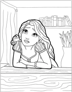 coloriage Raiponce en ligne pour enfant