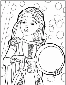 coloriage Raiponce pour enfant de 2 ans