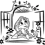 coloriage Raiponce a imprimer gratuitement