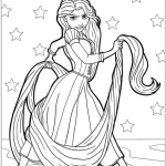 coloriage Raiponce pour enfant a imprimer gratuit