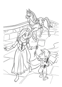 coloriage Raiponce a dessiner en ligne