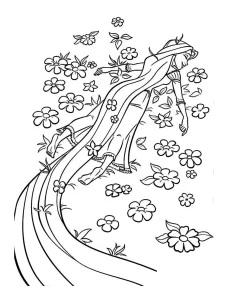 coloriage Raiponce gratuit a imprimer