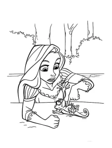 coloriage Raiponce pour enfant de 10 ans