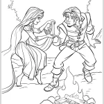 coloriage Raiponce pour enfants a imprimer gratuit