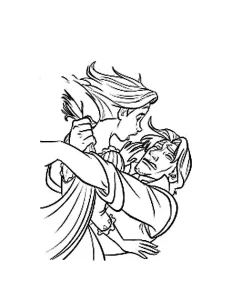 coloriage Raiponce pour bebe a imprimer
