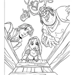 coloriage Raiponce pour enfants a imprimer