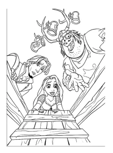 coloriage Raiponce pour enfants a imprimer