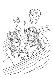 coloriage Raiponce à imprimer gratuit
