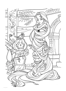 coloriage Raiponce à imprimer pour enfant de 12 ans
