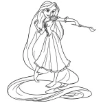 coloriage Raiponce à imprimer pdf