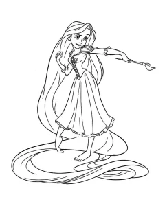 coloriage Raiponce à imprimer pdf