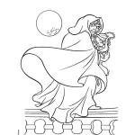 coloriage Raiponce pour enfant de 4 ans