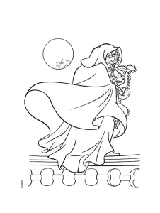coloriage Raiponce pour enfant de 4 ans