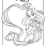 coloriage Raiponce à imprimer pdf gratuit
