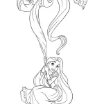 coloriage Raiponce gratuit à imprimer