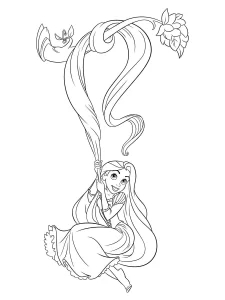 coloriage Raiponce gratuit à imprimer