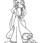 coloriage Raiponce à imprimer pour enfant de 2 ans