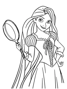 coloriage Raiponce à imprimer